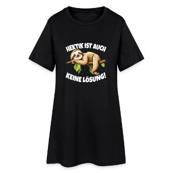 L’agitation n’est pas non plus une solution - Robe T-shirt Femme - noir - Devant