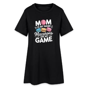 Macaron French Desserts - Women’s T-Shirt Dress - black - Front