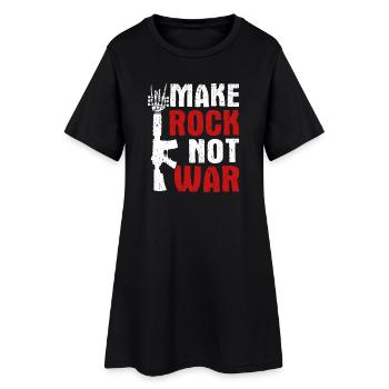 Make Rock Not War Music Guitare Rock Band - Robe T-shirt Femme - noir - Devant