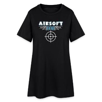 Airsoft Airsofter Rentner Rente Ruhestand - Frauen T-Shirt-Kleid - Schwarz - Vorne