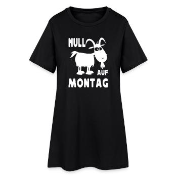 Null Bock Auf Montag Ziege Motiv - Frauen T-Shirt-Kleid - Schwarz - Vorne