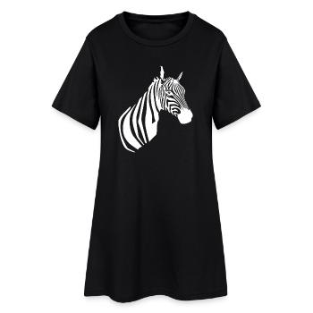 Zebra T-shirt - Women’s T-Shirt Dress - black - Front