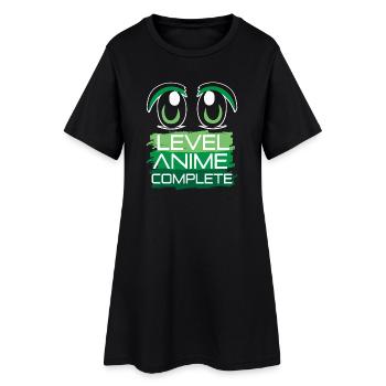 Niveau Anime Complet Manga Otaku Kawaii Bande dessinée - Robe T-shirt Femme - noir - Devant