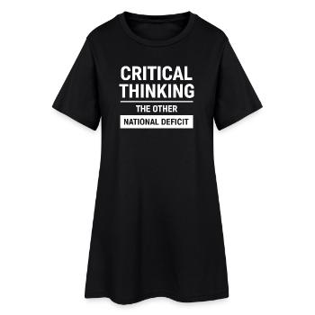 Critical Thinking The Other National Deficit - Robe T-shirt Femme - noir - Devant