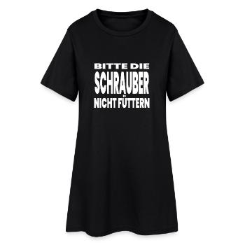Autos - Frauen T-Shirt-Kleid - Schwarz - Vorne