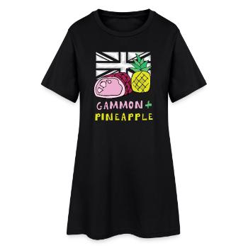 T-shirt Gammon Pineapple Pop Art - Robe T-shirt Femme - noir - Devant