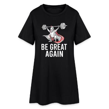 Bodybuilding Fitness Vintage Gym Athleten Workout - Frauen T-Shirt-Kleid - Schwarz - Vorne