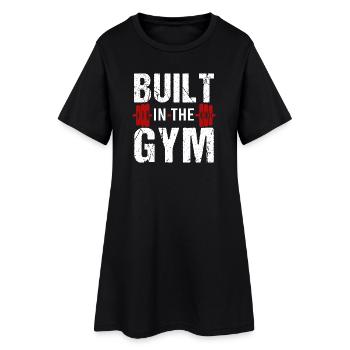 Bodybuilding Fitness Vintage Gym Athleten Workout - Frauen T-Shirt-Kleid - Schwarz - Vorne