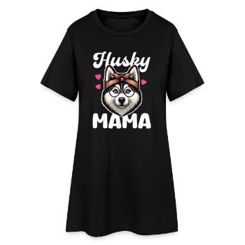 Husky Mama Lunettes Bandana - Robe T-shirt Femme - noir - Devant