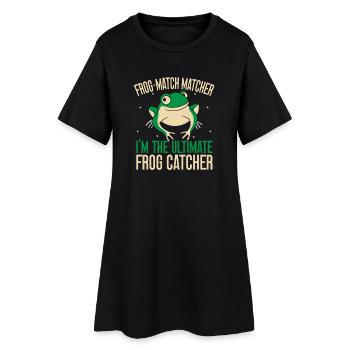 Attrape-grenouilles Grenouille Matcher Grenouille Matcher - Robe T-shirt Femme - noir - Devant