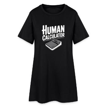 Calculatrice humaine - Robe T-shirt Femme - noir - Devant