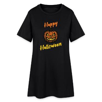Grunge Pumpkin – Chemise Happy Halloween - Robe T-shirt Femme - noir - Devant