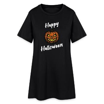 Grunge Pumpkin – Chemise Happy Halloween - Robe T-shirt Femme - noir - Devant