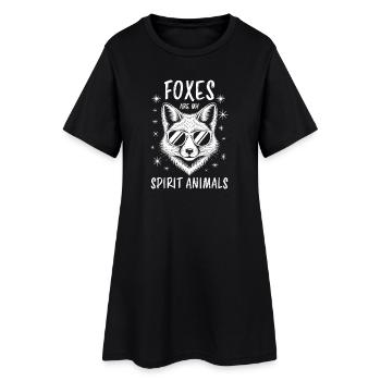 Fuchs Spruch Lustiges Fuchs Geschenk - Frauen T-Shirt-Kleid - Schwarz - Vorne