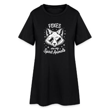 Fuchs Spruch Lustiges Fuchs Geschenk - Frauen T-Shirt-Kleid - Schwarz - Vorne