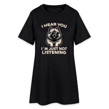 Keeshond Saying Dogs Funny Keeshond Gift - Women’s T-Shirt Dress - black - Front