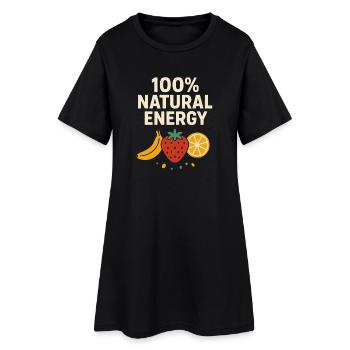 Énergie 100 % naturelle – Fruit Lover Design - Robe T-shirt Femme - noir - Devant