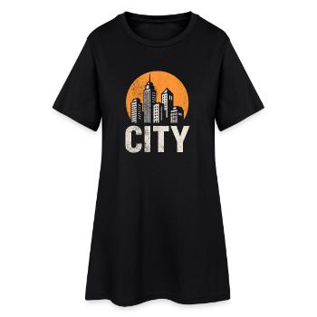 City Vibes – Conception de la ligne d’horizon urbaine - Robe T-shirt Femme - noir - Devant