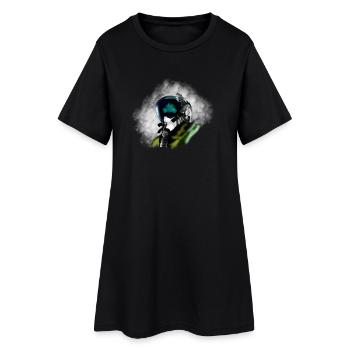 Pilote de jet - Robe T-shirt Femme - noir - Devant