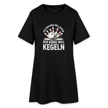 Out of the way you rags the king wants to bowl humor - Women’s T-Shirt Dress - black - Front