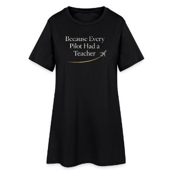 Flight Instructor Cfi Pilot Aviation Instructor - Women’s T-Shirt Dress - black - Front
