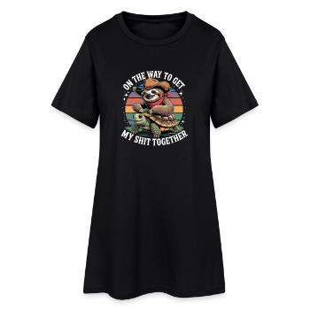 On The Way To Get My Shit Together - Funnier - Women’s T-Shirt Dress - black - Front