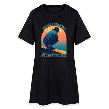 Entre Ombres et Lumière  - Robe T-shirt Femme - noir - Devant