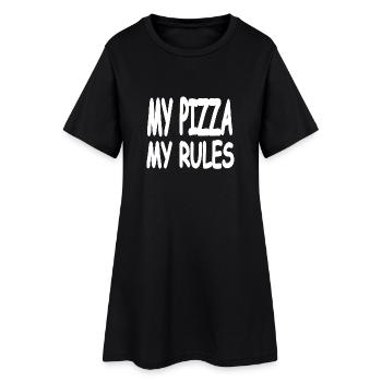 Pizza - Robe T-shirt Femme - noir - Devant