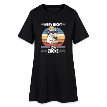 Ne vous énervez pas, je joue - Robe T-shirt Femme - noir - Devant