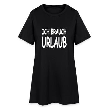 Vacances - Robe T-shirt Femme - noir - Devant