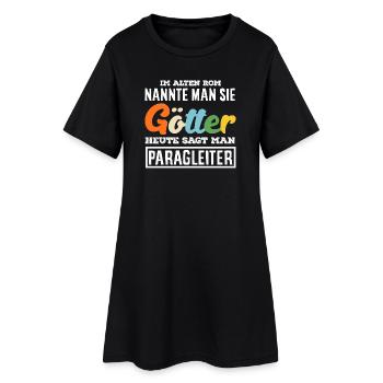 Aventure en parapente Les dieux du parapente - Robe T-shirt Femme - noir - Devant