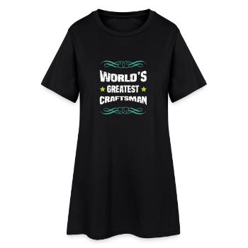 Weltbester Handwerker - Frauen T-Shirt-Kleid - Schwarz - Vorne