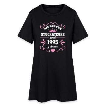 Plâtrier Anniversaire Année de naissance 1995 Né 95 - Robe T-shirt Femme - noir - Devant