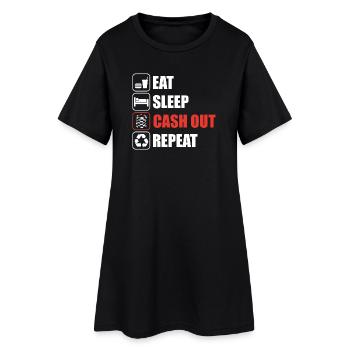 Cash out Casino Gambling Funny Player - Robe T-shirt Femme - noir - Devant