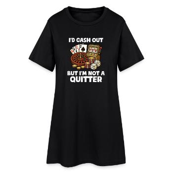 Pas un lâcheur Casino Jeu Drôle Joueur - Robe T-shirt Femme - noir - Devant