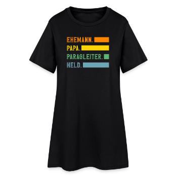mari papa parapente aventure parapente - Robe T-shirt Femme - noir - Devant