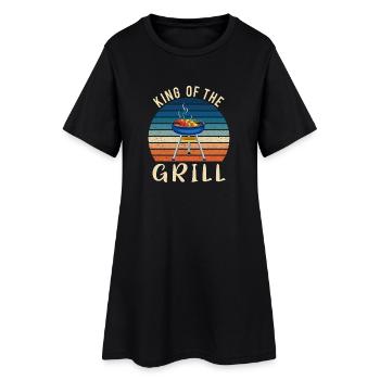 Roi du gril – Design de barbecue rétro - Robe T-shirt Femme - noir - Devant