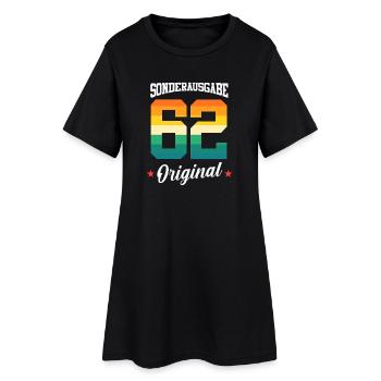 62 Geburtstag - Frauen T-Shirt-Kleid - Schwarz - Vorne