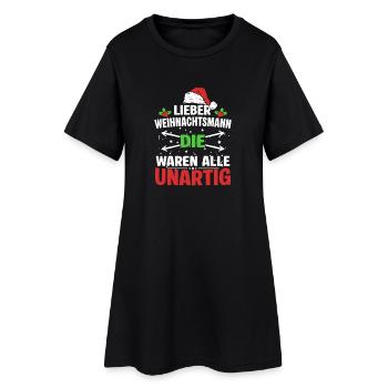 Joyeux Noël - Robe T-shirt Femme - noir - Devant