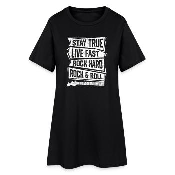 Stay True Rock Hard Rock Musique Groupe de Rock - Robe T-shirt Femme - noir - Devant