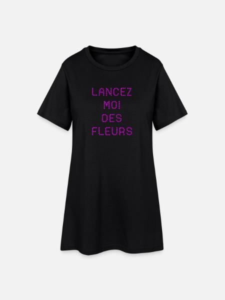 LANCEZ-MOI DES FLEURS ! - Robe T-shirt Femme - noir