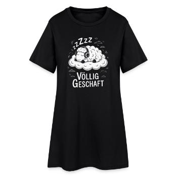 Völlig geschafft geSchaft Schaf Design - Frauen T-Shirt-Kleid - Schwarz - Vorne