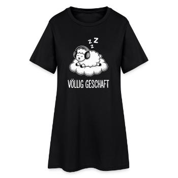 Conception de mouton entièrement réalisée - Robe T-shirt Femme - noir - Devant