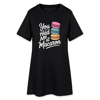 Macaron French Desserts - Women’s T-Shirt Dress - black - Front