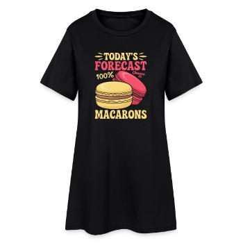 Macaron French Desserts - Women’s T-Shirt Dress - black - Front