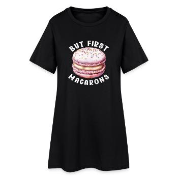 Macaron French Desserts - Women’s T-Shirt Dress - black - Front