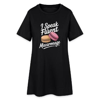 Macaron French Desserts - Women’s T-Shirt Dress - black - Front