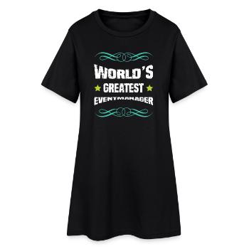 World's Greatest Event Manager - Women’s T-Shirt Dress - black - Front