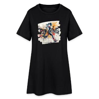 🏃 ♀️ Course à pied – l’énergie en mouvement - Robe T-shirt Femme - noir - Devant