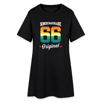 66 Geburtstag - Frauen T-Shirt-Kleid - Schwarz - Vorne